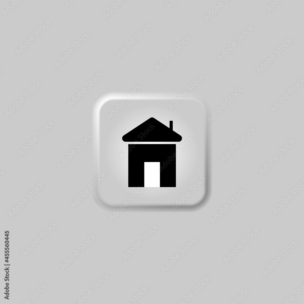 Poster simple creative home user interface in neumorphism design. simple modern and minimalist. smooth and 