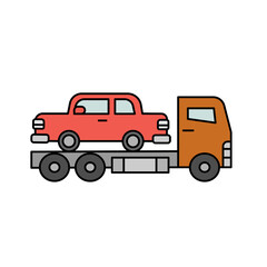 transportation, truck, vehicle line icon colored. element of car repair illustration icons. Signs, symbols can be used for web, logo, mobile app, UI, UX