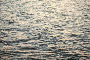 Beautiful sea day landscape. Light waves on the coast