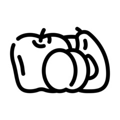 fruit department line icon vector. fruit department sign. isolated contour symbol black illustration