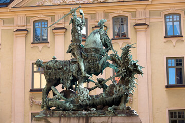 Statue of Saint George and the Dragon, Stockholm, Sweden