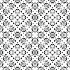 Black and white surface pattern texture. Bw ornamental graphic design. Mosaic ornaments. Pattern template. Vector illustration.