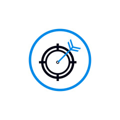 Business target icon vector