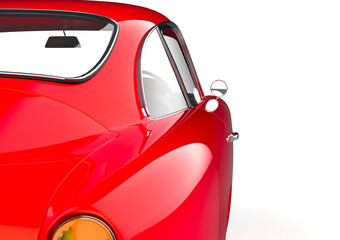 non branded vintage car close up rear view