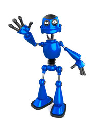 nice robot saying hello