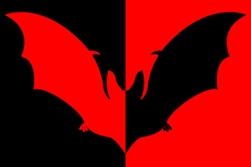 Abstract bat silhouette