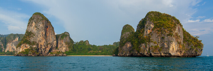 Fototapeta na wymiar Beautiful view on Railay beach in Thailand.
