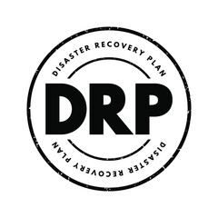 DRP - Disaster Recovery Plan acronym, business concept background