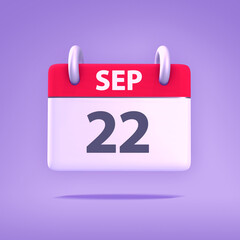 3D Calendar - September 22nd