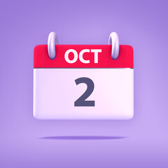 3D Calendar - October 2nd