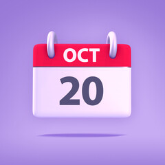 3D Calendar - October 20th