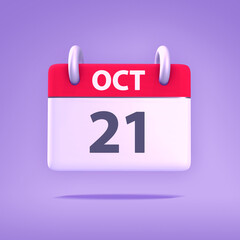 3D Calendar - October 21st