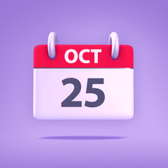 3D Calendar - October 25th