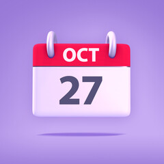 3D Calendar - October 27th