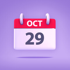 3D Calendar - October 29th