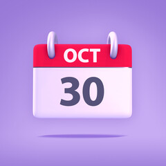 3D Calendar - October 30th