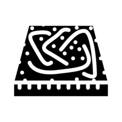 carpet floor glyph icon vector. carpet floor sign. isolated contour symbol black illustration
