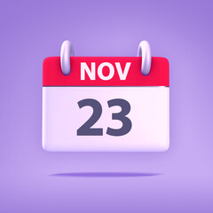 3D Calendar - November 23rd