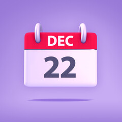 3D Calendar - December 22nd