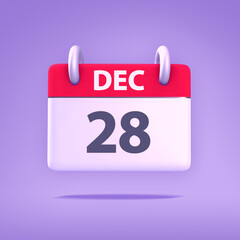 3D Calendar - December 28th