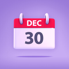 3D Calendar - December 30th