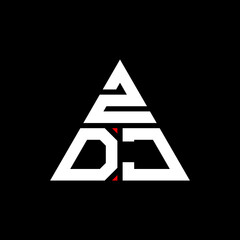 ZDJ triangle letter logo design with triangle shape. ZDJ triangle logo design monogram. ZDJ triangle vector logo template with red color. ZDJ triangular logo Simple, Elegant, and Luxurious Logo. ZDJ  - obrazy, fototapety, plakaty