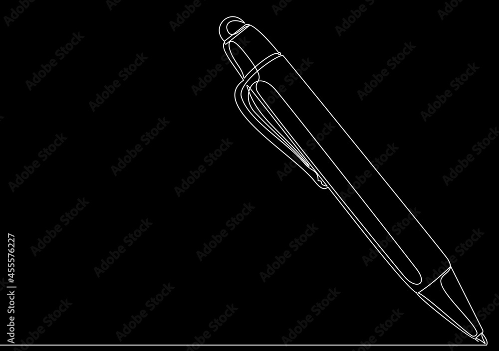 Poster pen line icon-continuous line vector drawing.