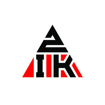 ZIK triangle letter logo design with triangle shape. ZIK triangle logo design monogram. ZIK triangle vector logo template with red color. ZIK triangular logo Simple, Elegant, and Luxurious Logo. ZIK 