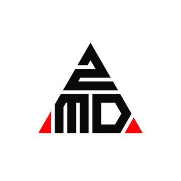 ZMD triangle letter logo design with triangle shape. ZMD triangle logo design monogram. ZMD triangle vector logo template with red color. ZMD triangular logo Simple, Elegant, and Luxurious Logo. ZMD 