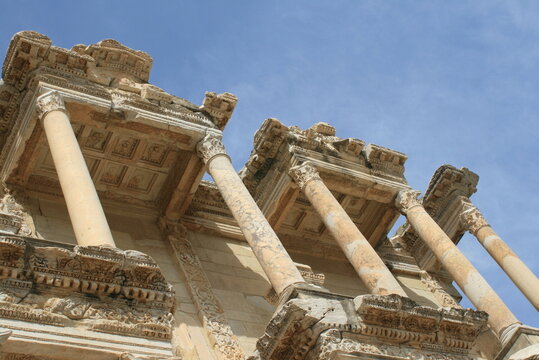 Close up on Celsus Library, Ephesus