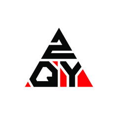 ZQY triangle letter logo design with triangle shape. ZQY triangle logo design monogram. ZQY triangle vector logo template with red color. ZQY triangular logo Simple, Elegant, and Luxurious Logo. ZQY 