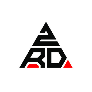 ZRD triangle letter logo design with triangle shape. ZRD triangle logo design monogram. ZRD triangle vector logo template with red color. ZRD triangular logo Simple, Elegant, and Luxurious Logo. ZRD 