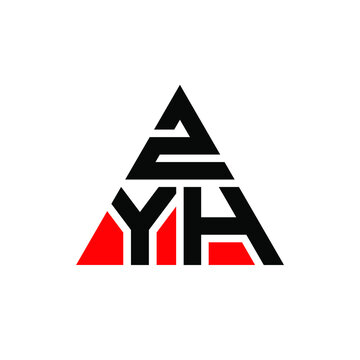 ZYH triangle letter logo design with triangle shape. ZYH triangle logo design monogram. ZYH triangle vector logo template with red color. ZYH triangular logo Simple, Elegant, and Luxurious Logo. ZYH 