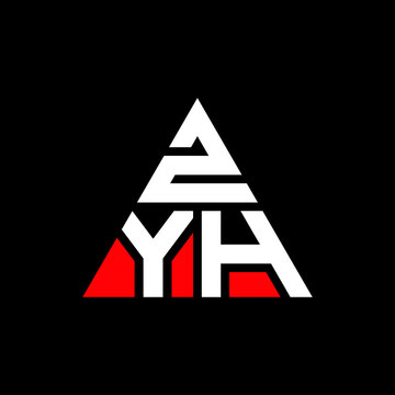 ZYH triangle letter logo design with triangle shape. ZYH triangle logo design monogram. ZYH triangle vector logo template with red color. ZYH triangular logo Simple, Elegant, and Luxurious Logo. ZYH 