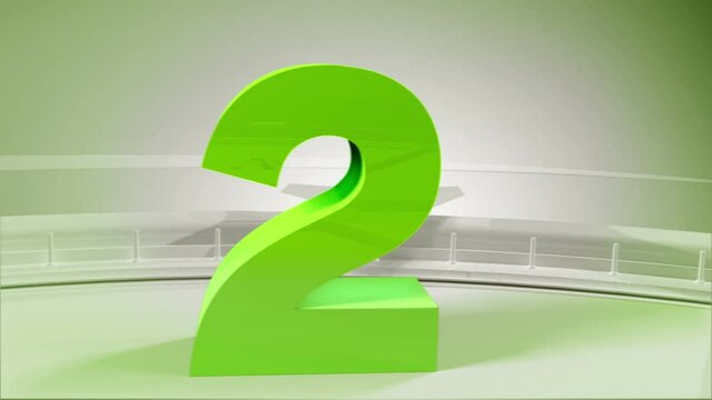 Countdown GO! Colorful 3D numbers countdown 1-10.