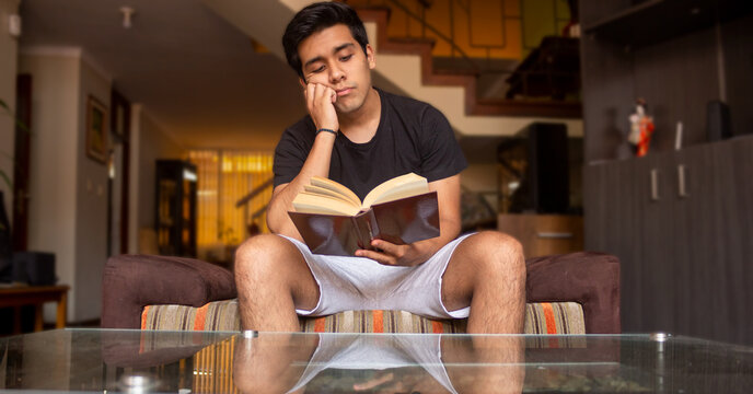 Man reading a book