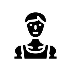 sportsman athlete man glyph icon vector. sportsman athlete man sign. isolated contour symbol black illustration