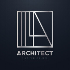 Modern architect logo business sign and vector template