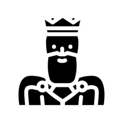 king man glyph icon vector. king man sign. isolated contour symbol black illustration