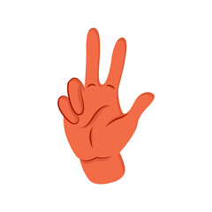 Isolated hand doing sign language Vector illustration