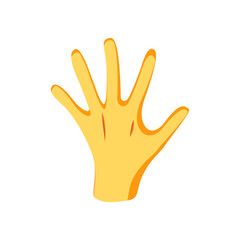 Obraz premium Isolated hand doing sign language Vector illustration