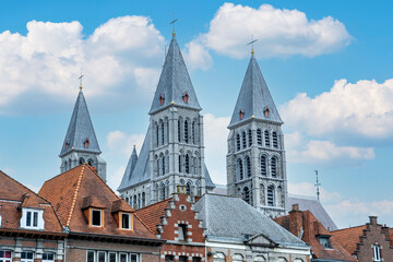 Tournai, Belgium cathedral towers