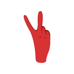 Isolated hand doing sign language Vector illustration