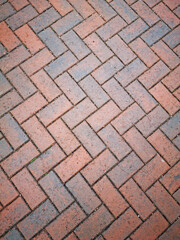 Patterned red brick floor ideal for a background