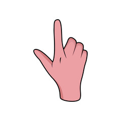 Isolated hand doing sign language Vector illustration