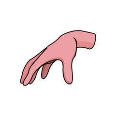 Isolated hand doing sign language Vector illustration