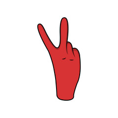 Isolated hand doing sign language Vector illustration