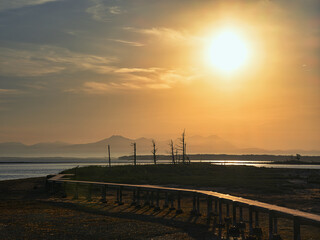 トドワラと夕焼け