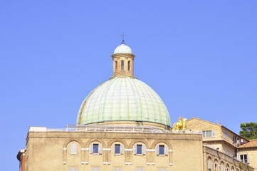 Houses and old buildings in the port of Ancona