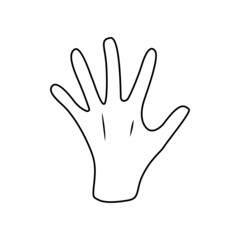 Isolated hand doing sign language Vector illustration
